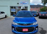 2018 CHEVY SONIC RS/LT. REMOTE START/ALLOY WHEELS/FOG LIGHTS/HEATED SEATS/REAR VIEW CAMERA. $14890.00