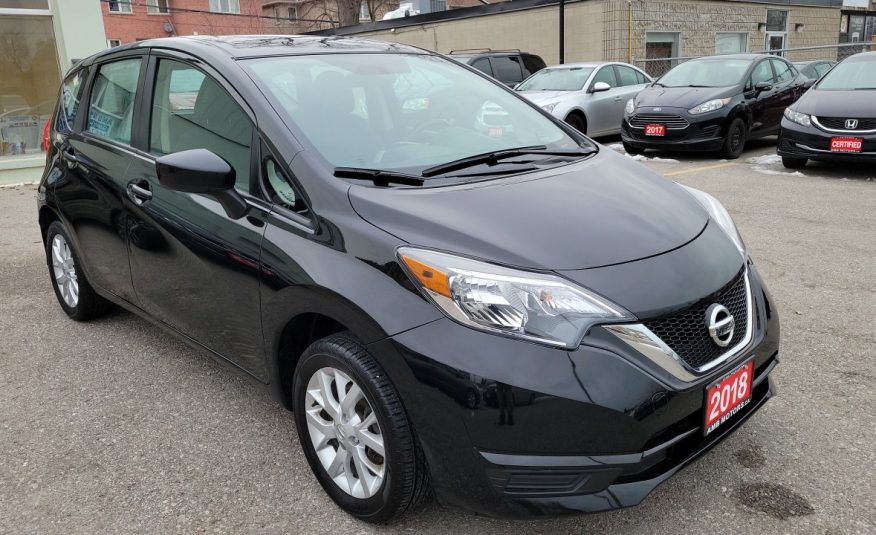 2018-Nissan Versa Note/Rear View Camera/Bluetooth/Heated Seats/Alloy Wheels/Keyless Entry/Power Locks/Power Windows. $12489.00