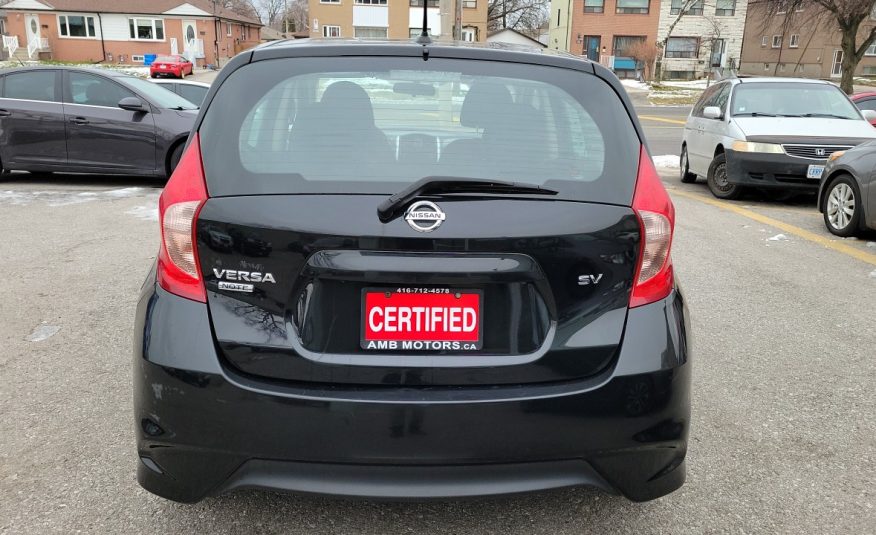 2018-Nissan Versa Note/Rear View Camera/Bluetooth/Heated Seats/Alloy Wheels/Keyless Entry/Power Locks/Power Windows. $12489.00