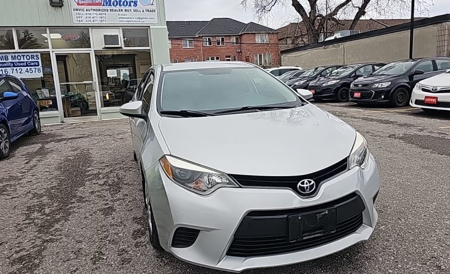 2014-COROLLA/HEATED SEATS/REAR VIEW CAMERA/BLUETOOTH/REMOTE TRUNK RELEAE/KEY LESS  ENTRY/POWER WINDOWS/POWER LOCKS. $15449.00